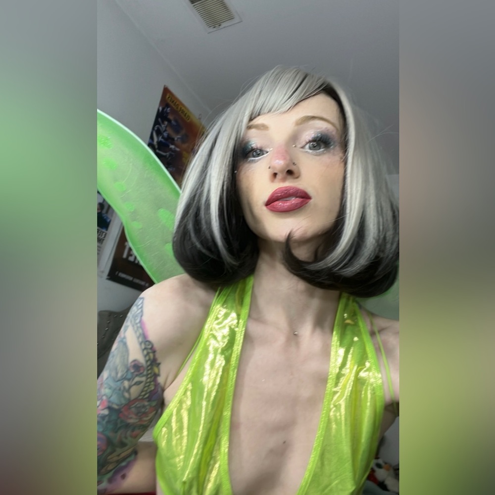 Green Fairy costume with wings
